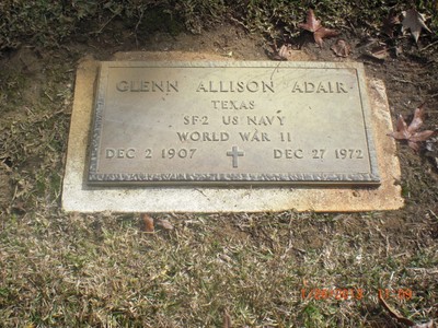 Adair, Glen Allison, Forest Lawn Cemetery, Jefferson Co, TX.jpg