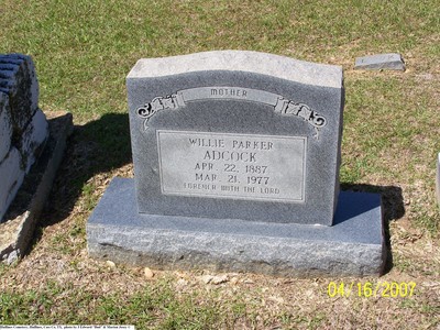 Adcock, Willie Long Parker, Huffines Cemetery, Huffines, Cass Co, TX.jpg