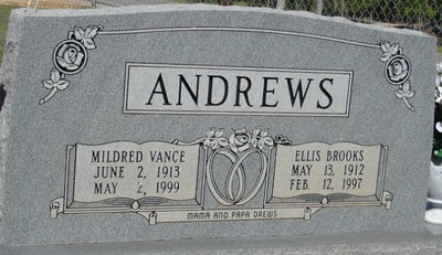 Andrews, Ellis Brooks & Ida Mildred Vance, Sulpher Springs Cem, Scott Co, MS.jpg