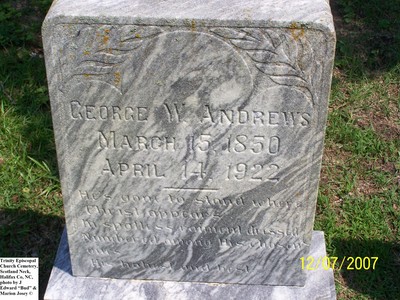 Andrews, George W,  Trinity Cemetery Scotlamd Neck, Halifax Co, NC.jpg