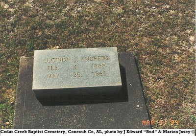 Andrews, Lucinda Jossey, Cedar Creek Bapt Cem, Conecuh Co AL.jpg
