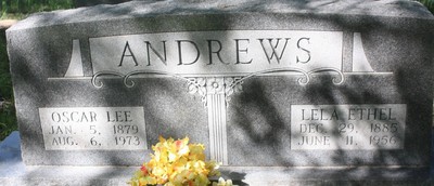 Andrews, Oscar & Lela Ethel, Old Bethel Cemetery, Brazos Co, TX.jpg
