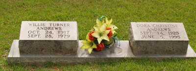 Andrews, Willie Turner & Dora Christine, Sulpher Springs Cem, Scott Co, MS.jpg