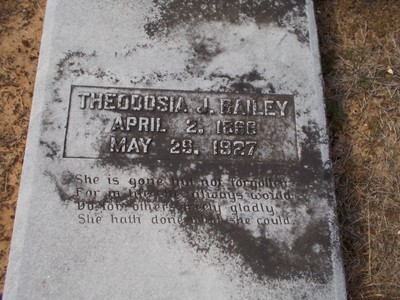 Bailey, Theodosia Tanner, Sisters Cemetery, Washington Co, GA.jpg