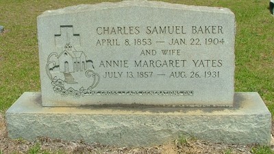 Baker, Charles S & Annie M Yates, Pisgah Baptist Cem, Sumter Co, SC.jpg