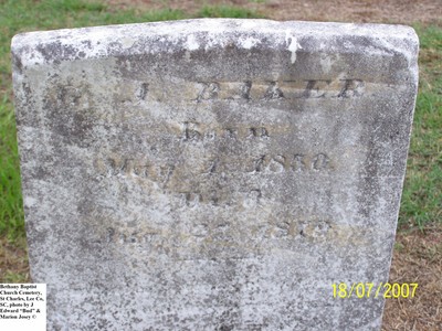Baker, George Alexander, Bethany Baptist Church Cem, St Charles, Lee Co, SC.jpg