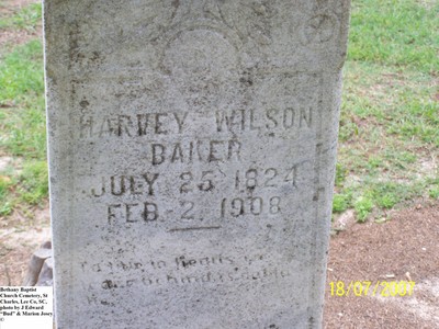 Baker, Harvey Wilson, Bethany Baptist Church Cem, St Charles, Lee Co, SC.jpg