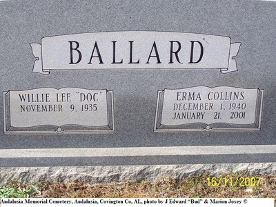 Ballard, Willie & Erma, Andalusia Memorial Cem, Covington Co, AL.jpg
