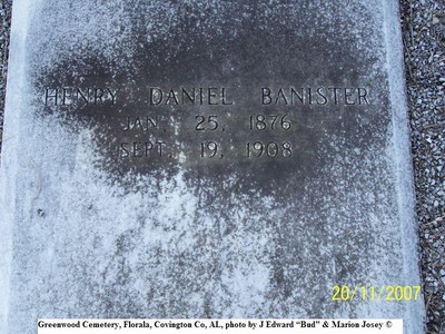 Banister, Henry Daniel, Greenwood Cem, Florala, Covington Co, AL.jpg