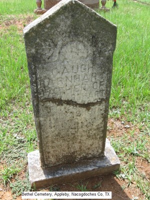 Barnhart, Caugh, Bethel Cemetery, Nacogdoches Co, TX.jpg