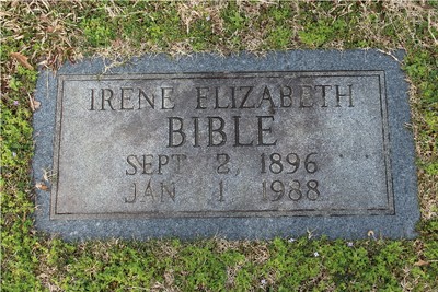 Bible, Irene Elizabeth Hughes, Glenwood Cem, DeKalb Co, AL.jpg