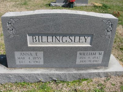 Billingsley, William M & Anna Bennett, Bennett Cem, Anson Co, NC.jpg