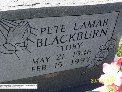 Blackburn, Pete Lamar, Oakwood Cemetery, Georgiana, Butler Co, AL.jpg