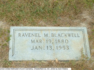 Blackwell, Revenal M, Union United Methodist Cem, Chesterfield Co, SC.jpg
