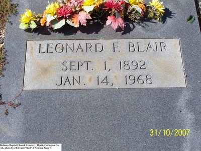 Blair, Leonard F, Bethany Baptist Church Cem, Heath, Covington Co, AL.jpg