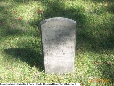 Blakeney, Oliver W, Pleasant Hope Cemetery, Cass Co, TX 066.jpg
