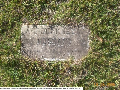 Blakney, A.J, Pleasant Hope Cemetery, Cass Co, TX 100.jpg