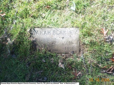 Blakney, Sarah, Pleasant Hope Cemetery, Cass Co, TX 069.jpg