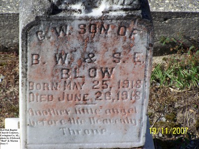 Blow, G W, Red Oak Baptist Church Cem, Covington Co, AL.jpg