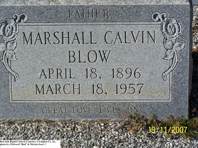 Blow, Marshall Calvin, Red Oak Baptist Cem, Covington Co, AL.jpg