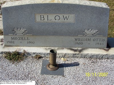 Blow, William Ottis & Mozell, Red Oak Baptist Cem, Covington Co, AL.jpg