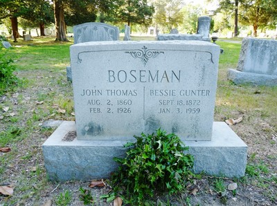 Boseman, John T & Bessie Gunter, Elmwood Cem, Halifax Co, NC.jpg