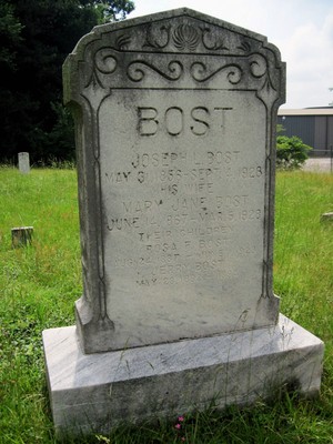 Bost, Joseph L & Mary Jane Jenkins, St Paul Cem, Iredell Co, NC.jpg