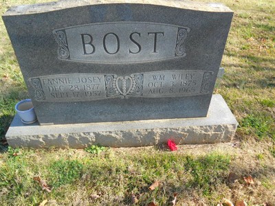 Bost, William & Fannie Josey, Oakwood Cemetery, Iredell Co, NC.jpg