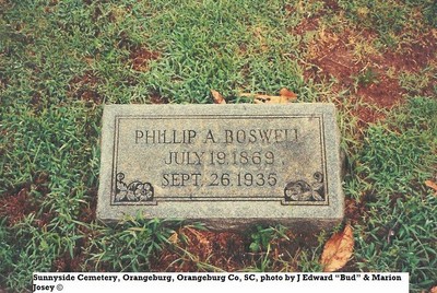 Boswell, Philip A, Sunnyside Cem, Orangeburg, Orangeburg Co, SC.jpg