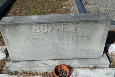 Bowen, Ephriam Eligah & Mary Evie, Mount Pisgah Cem, Monroe Co, AL.jpg