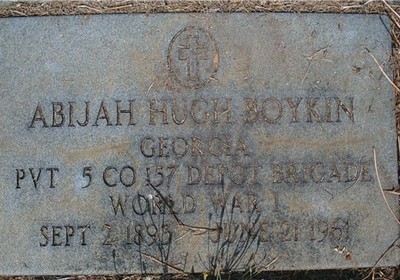 Boykin, Abijah Hugh, Evergreen Cemetery, Ben Hill Co, GA.jpg