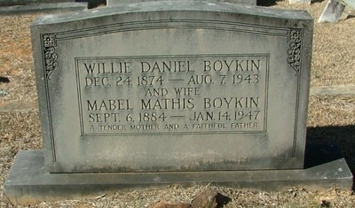 Boykin, Wm Daniel & Mabel Mathis, Saint Johns Cem, Lee Co, SC.jpg