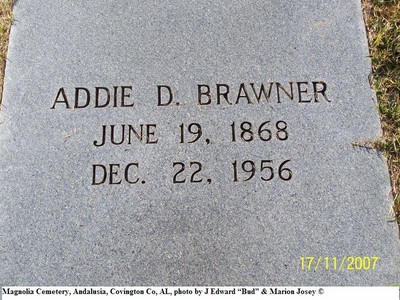 Brawner, Addie Davidson, Magnolia Cem, Andalusia, Covington Co, AL.jpg