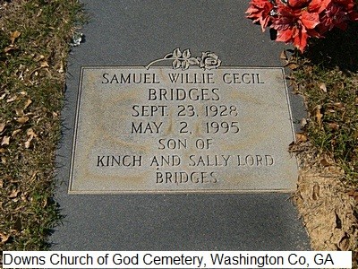 Bridges, Samuel Cecil, Downs Church of God Cem, Washington Co, GA.jpg