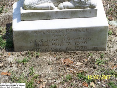 Brinkley, Spencer Powell,  Trinity Cem, Scotland Neck, Halifax Co, NC.jpg