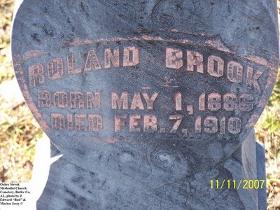 Brook, Roland, Oakey Streek Methodist Church Cem, Butler Co, AL.jpg
