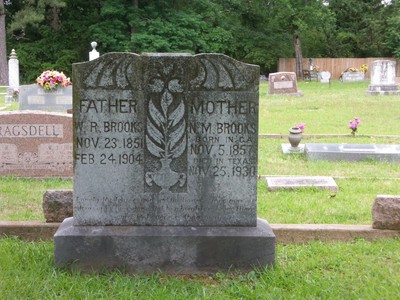 Brooks, Walter R & Nancy Long, Beech Creek Cemetery, Cass Co, TX.jpg