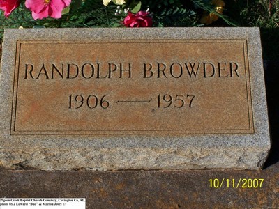Browder, Randolph, Pigeon Creek Baptist Church Cem, Covington Co, AL.jpg