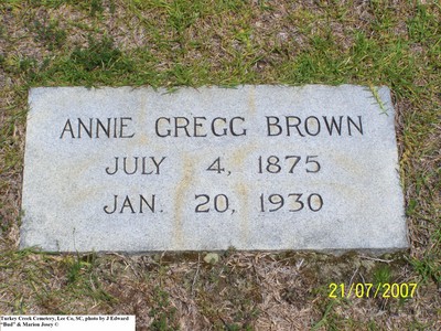 Brown, Annie Gregg Josey, Turkey Creek Cem, Lee Co, SC.jpg