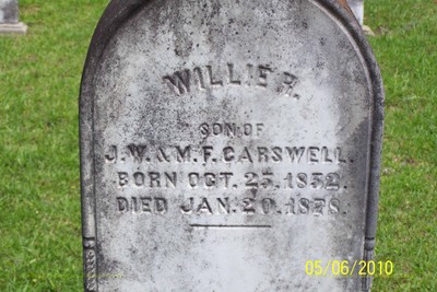 Carswell, Willie R, Bartow City Cem, Jefferson Co, GA.JPG