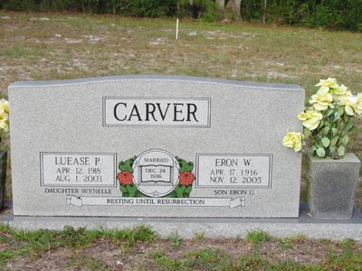Carver, Eron  Louise Porter, Pleasant Groce Cemetery, Gilchrist Co, FL.jpg
