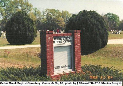 Cedar Creek Baptist Cemetery, Conecuh Co AL.jpg
