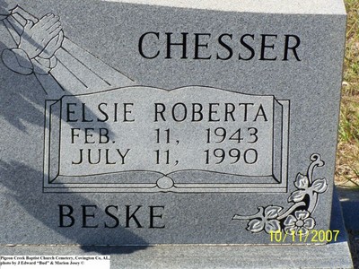 Chesser, Elsie Roberta, Pigeon Creek Baptist Cem, Covington Co, AL.jpg
