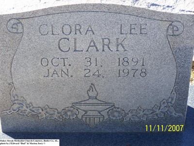 Clark, Clora Lee, Oakey Streek Methodist Church Cemetery, Butler Co, AL 176.jpg