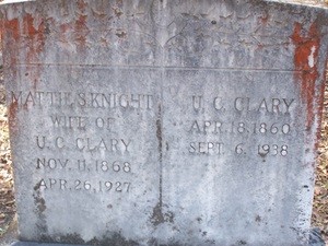Clary, Upton C & Martha S Knight, Drowdy-Knight Cem, Wayne Co, GA.jpg