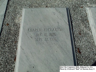 Claxton, Charlie L, Kite City Cemetery, Kite, Johnson Co, GA.jpg