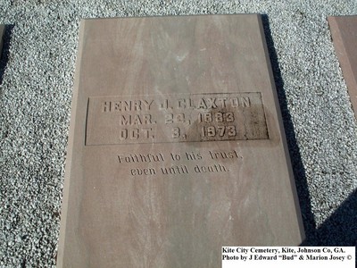 Claxton, Henry J, Kite City Cemetery, Kite, Johnson Co, GA.jpg