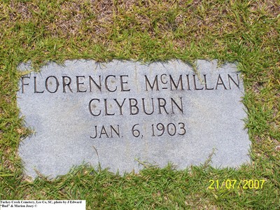 Clyburn, Florence McMillan, Turkey Creek Cem, Lee Co, SC.jpg