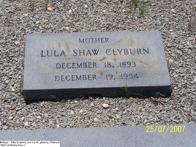 Clyburn, Lula Shaw, Bethany-Tiller Cem, Lee Co, SC.jpg