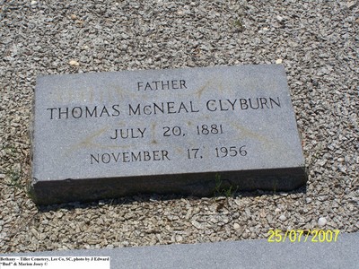 Clyburn, Thomas McNeal, Bethany-Tiller Cem, Lee Co, SC.jpg